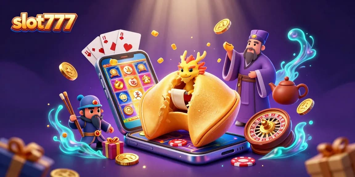 Experience thrilling action with slot777 as golden coins and colorful slot games explode in this casino-inspired scene.