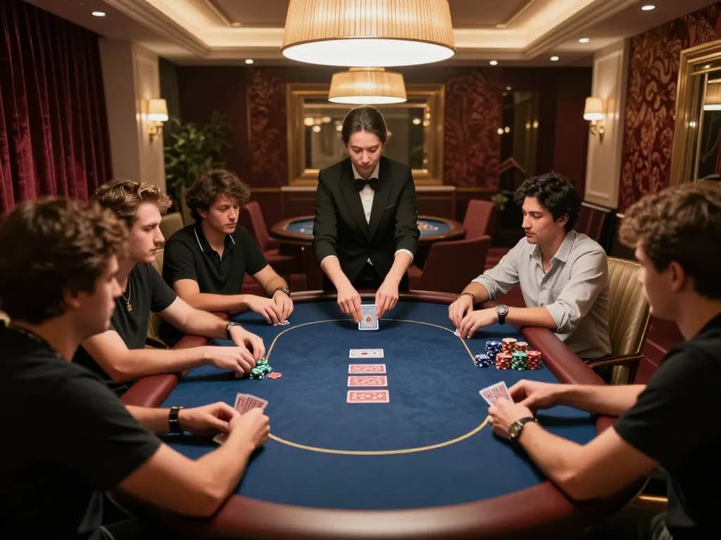 Players engage in a high-stakes game at rr88 com's exclusive poker night.