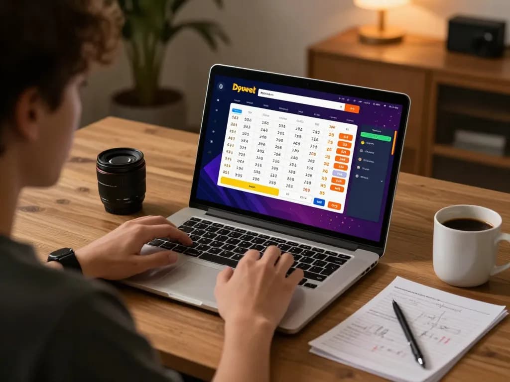 DewaTogel Link Alternatif Login Terbaru shown on user-friendly online betting interface at home.