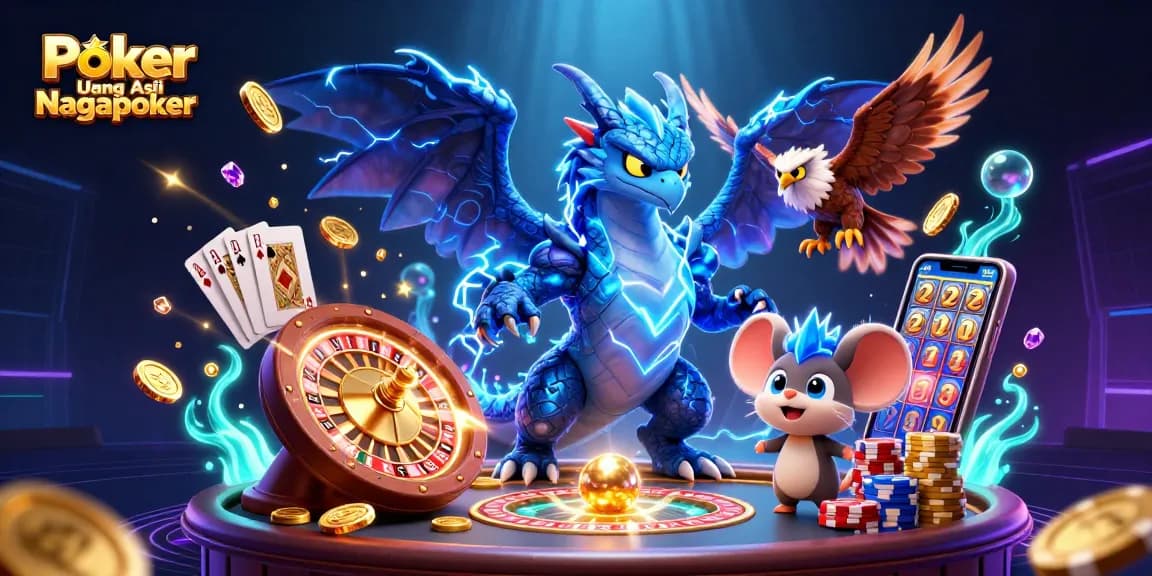 Experience Poker Online Uang Asli Nagapoker with vibrant 3D casino characters and dynamic game elements.
