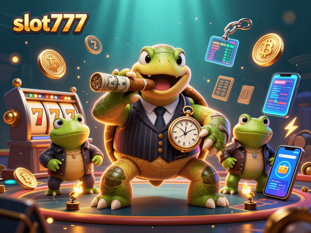 Spin the reels with slot777 and witness a 3D animated casino adventure featuring a mobster turtle!