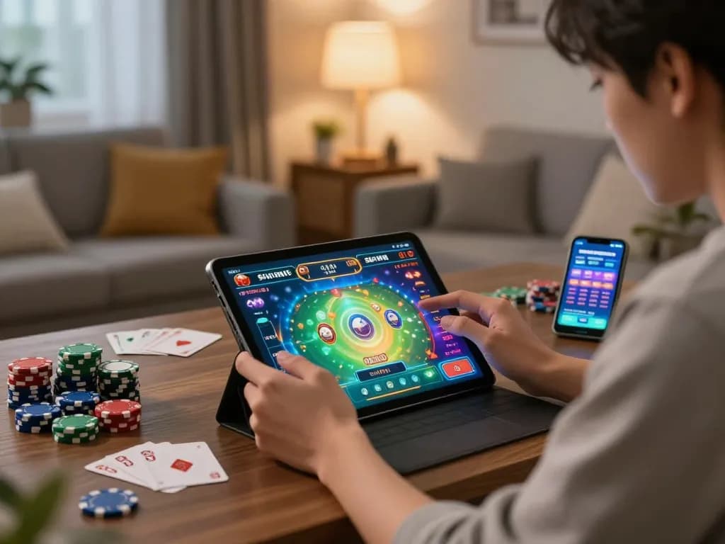 Setup permainan situs toto online dengan pemain yang fokus pada strategi kemenangan dan opsi taruhan.