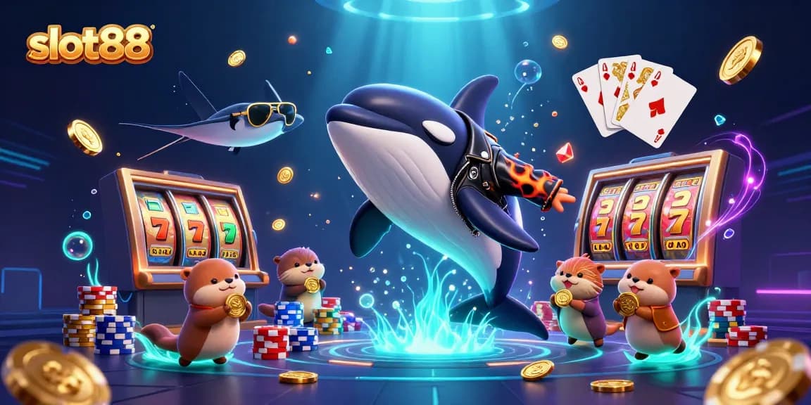Mainkan slot88 dengan kegembiraan koin emas dan hewan laut lucu dalam dunia kasino digital.