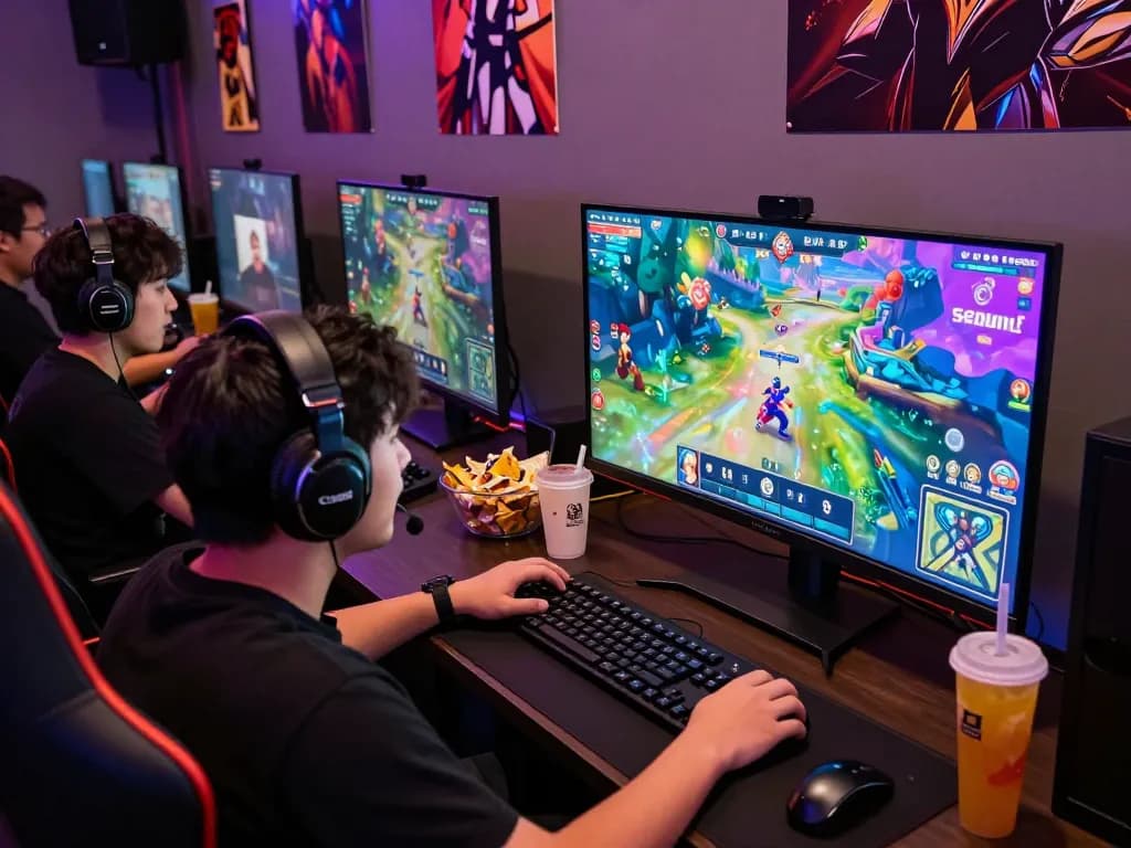Exciting gaming setup engaging with link vào sunwin gameplay in vibrant online interface.