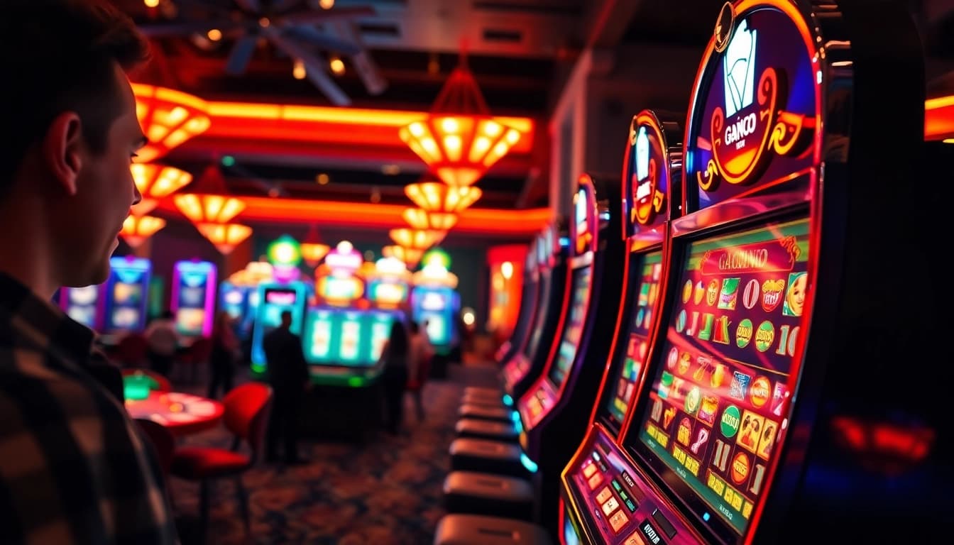 Memenangkan permainan slot gacor dengan antusiasme di kasino yang cerah.