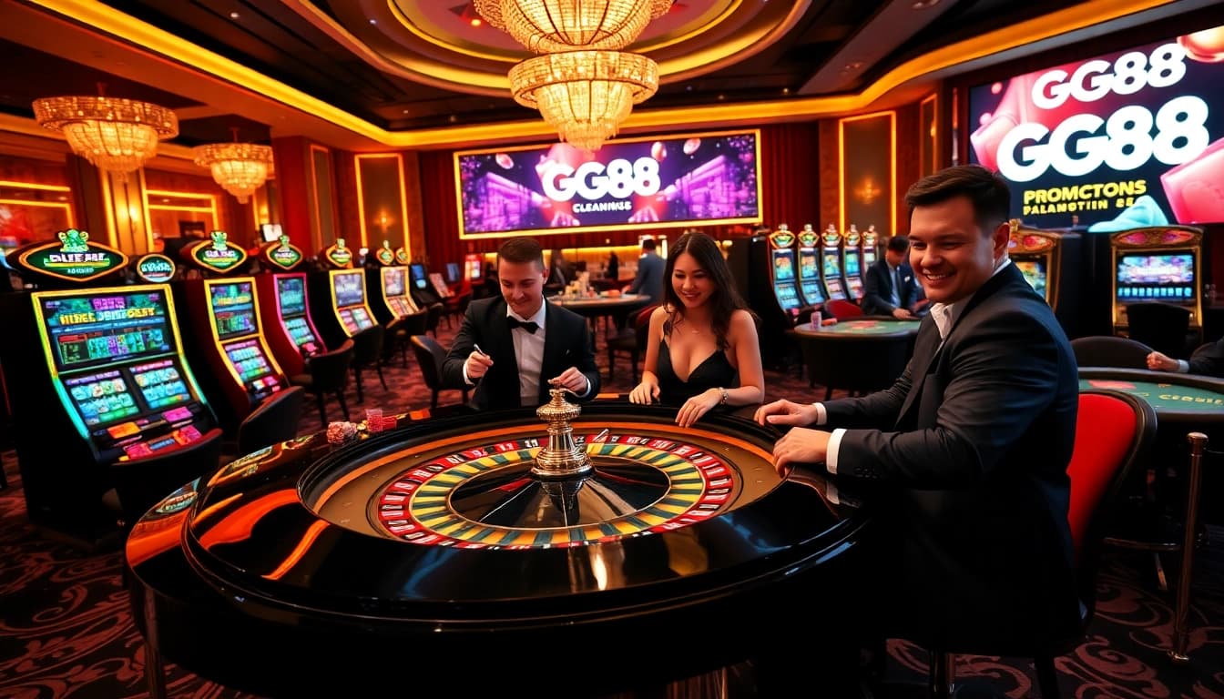 Experience the excitement of GG88 with players enjoying luxurious casino games.