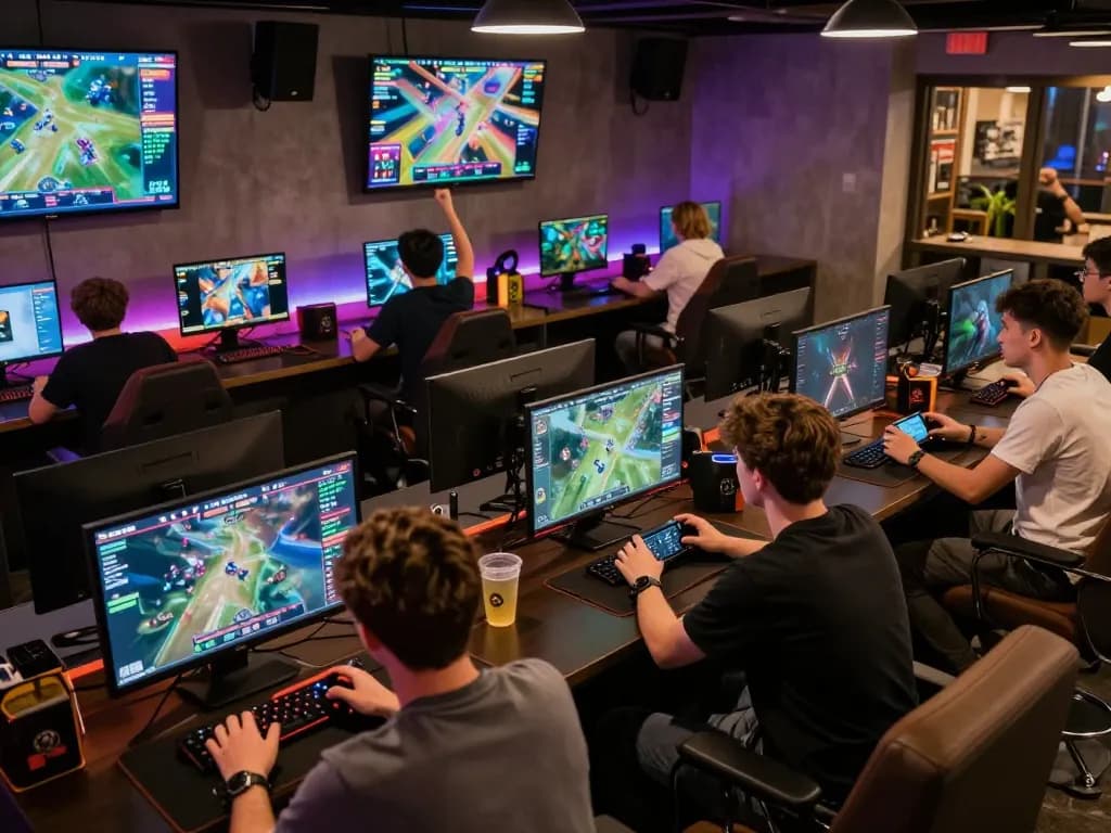 tr88 đăng ký for esports betting excitement in a modern gaming lounge