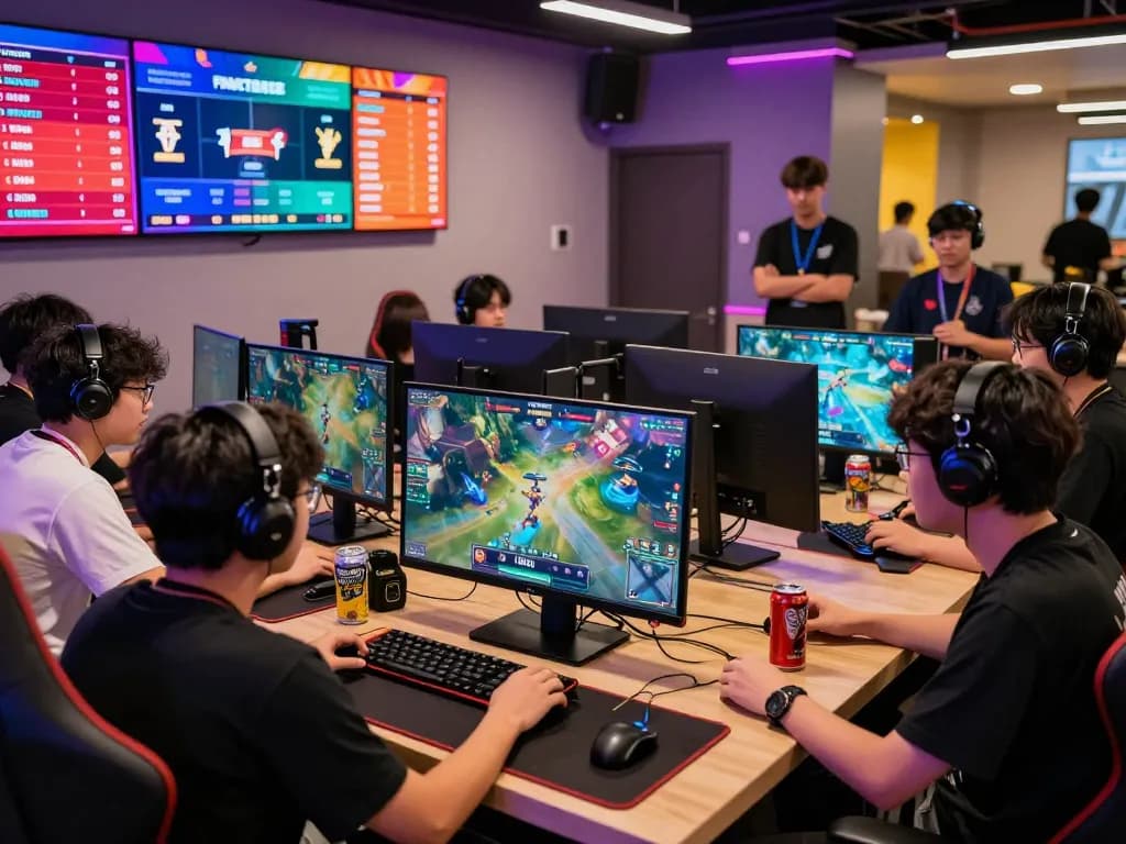 Exciting esports betting at GGLBet in Singapore, showcasing gamers placing bets on tournaments.
