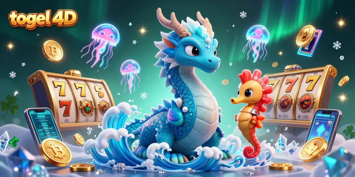 Win big with togel 4D in this vibrant casino-themed 3D illustration showcasing dynamic gaming elements.