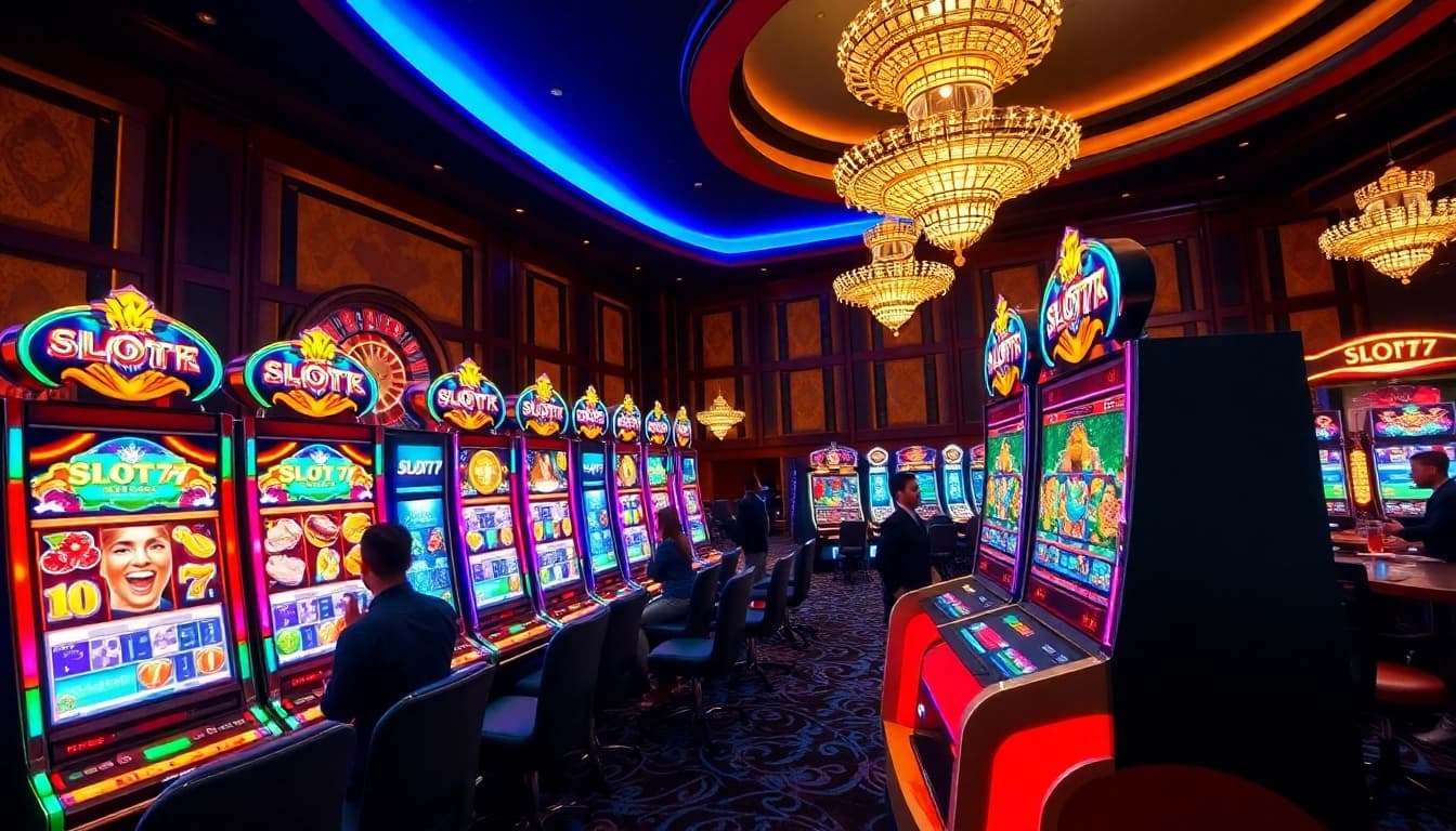 Experience the thrill of winning on slot777 machines in a luxurious casino setting.