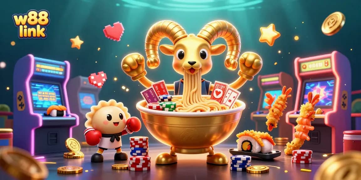 Engage with the exciting w88 link for online betting and vibrant casino scenes featuring animated characters.