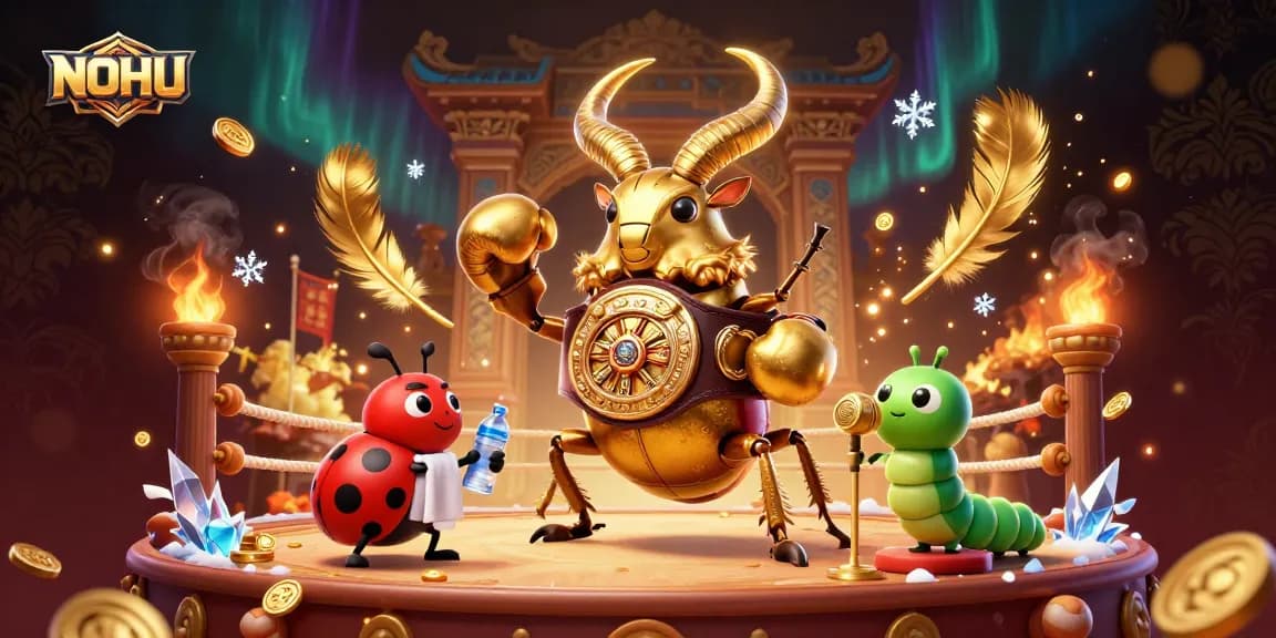 Engage with vibrant NOHU-themed characters and dynamic gaming elements in an exciting casino atmosphere.