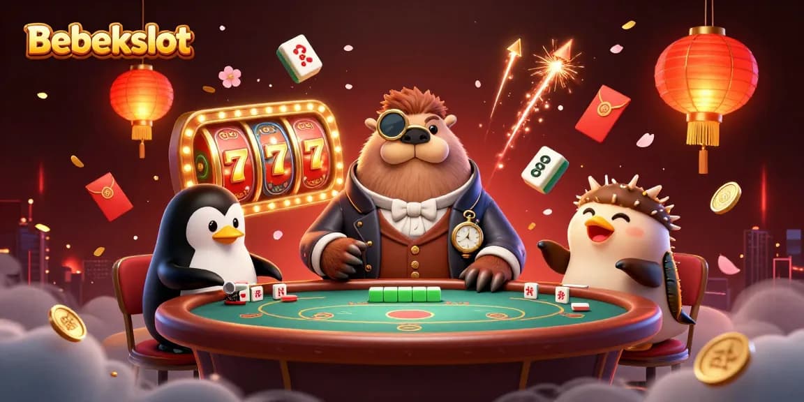 Bebekslot players enjoying the excitement of online gambling at a vibrant underwater casino table.