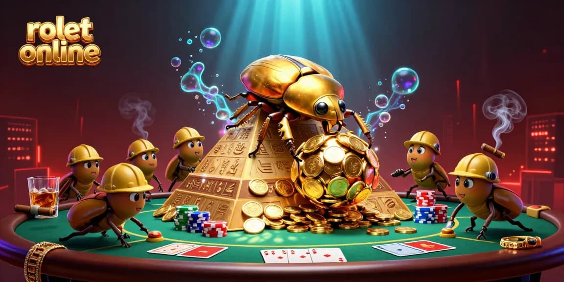 Engage with thrilling rolet online gameplay featuring a massive golden beetle scene.