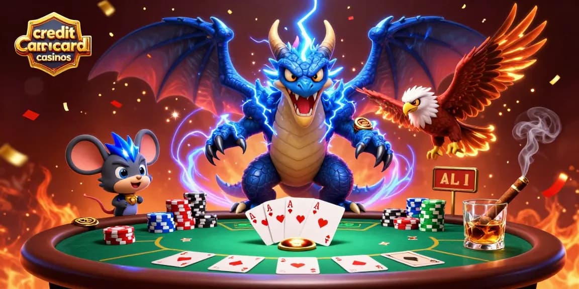 Experience the excitement of credit card casinos with thrilling gaming action and vibrant characters.
