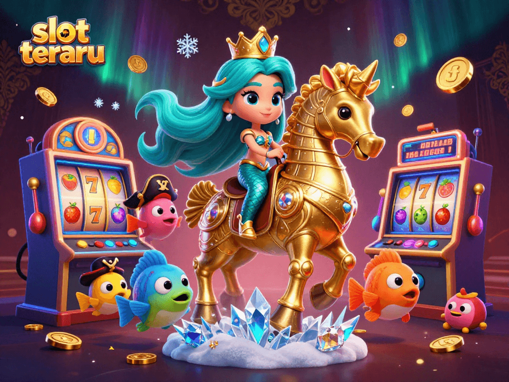 Experience the thrill of slot terbaru with vibrant, colorful 3D casino elements in dynamic action.