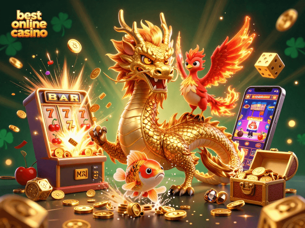 Experience the excitement at the best online casino with a vibrant 3D illustration showcasing an epic jackpot scene.