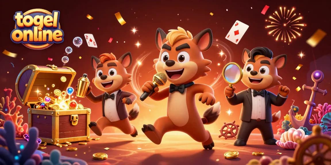 Experience togel online excitement with vibrant hyenas in a rich casino scene.