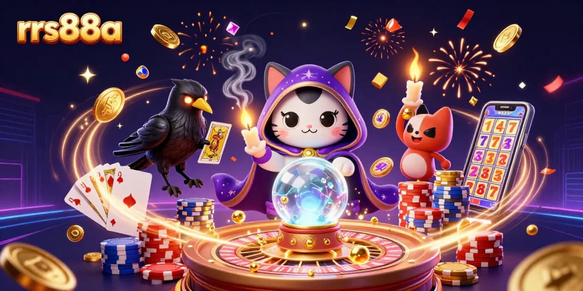 Experience the excitement of rrs88a with vibrant casino action and thrilling game elements in a mystical scene.