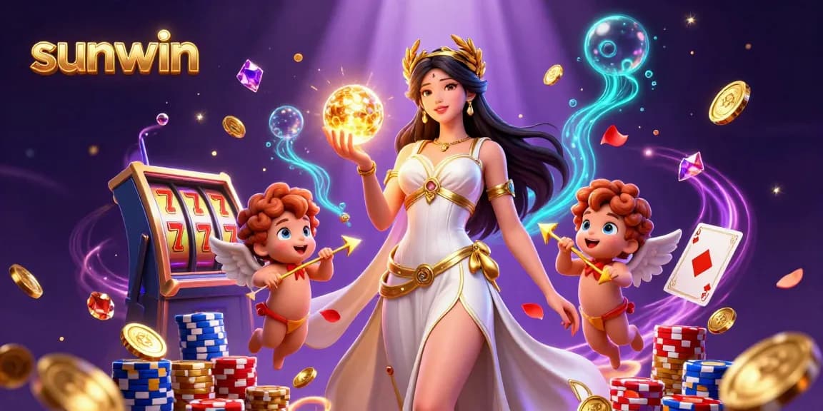 Play slots and win with sunwin’s stunning 3D casino illustration showcasing jackpots and beautiful characters.