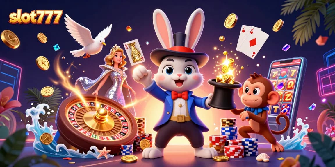 Experience exciting gameplay with slot777 as the magician rabbit conjures gold and fun!