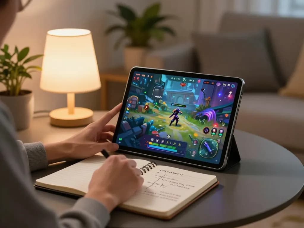 Player enjoying dynamic gameplay on VENOM889, showcasing ropatendidafanzine and immersive RPG experience in a cozy setting