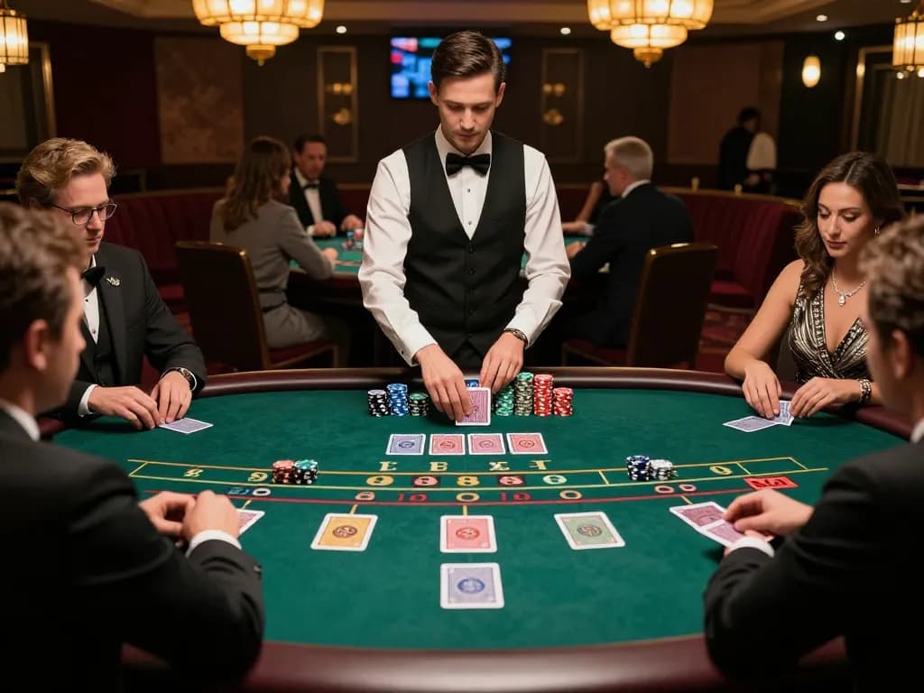 Baccarat table action at SC88.com with vibrant chips during an exciting game.