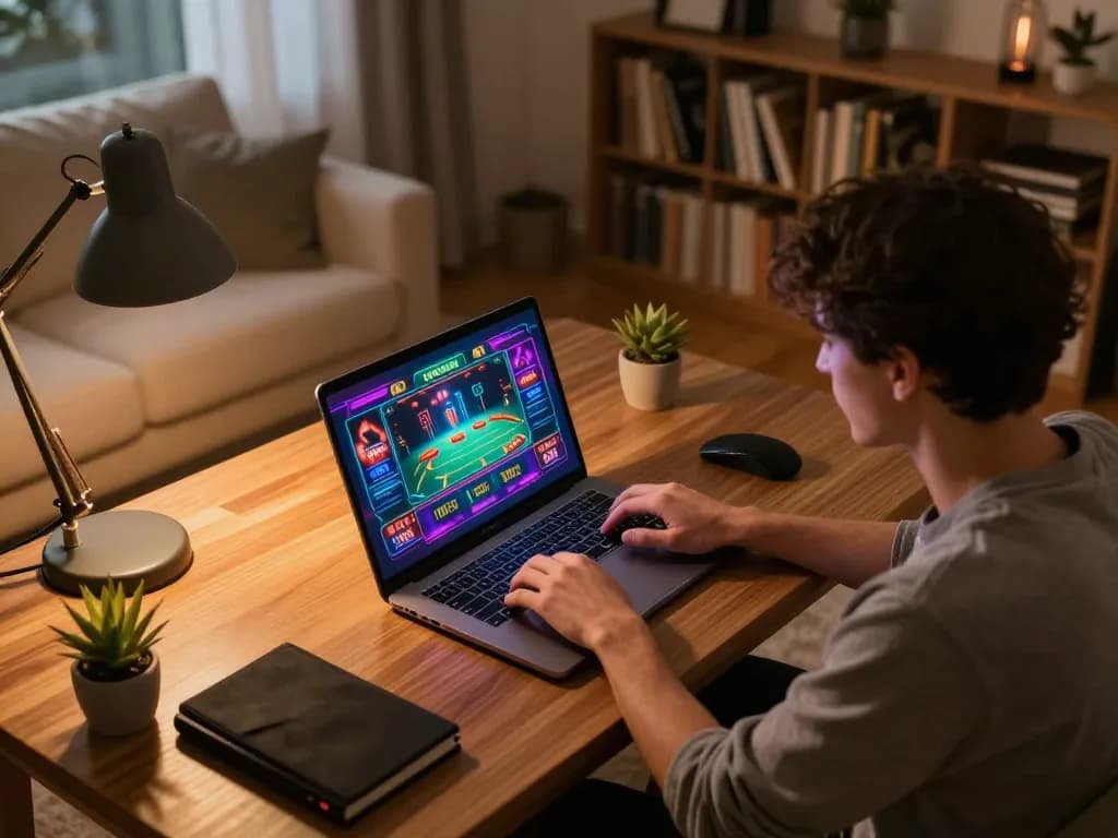 Link Alternatif Asialive88 displayed on a laptop screen during an engaging home online casino gaming session