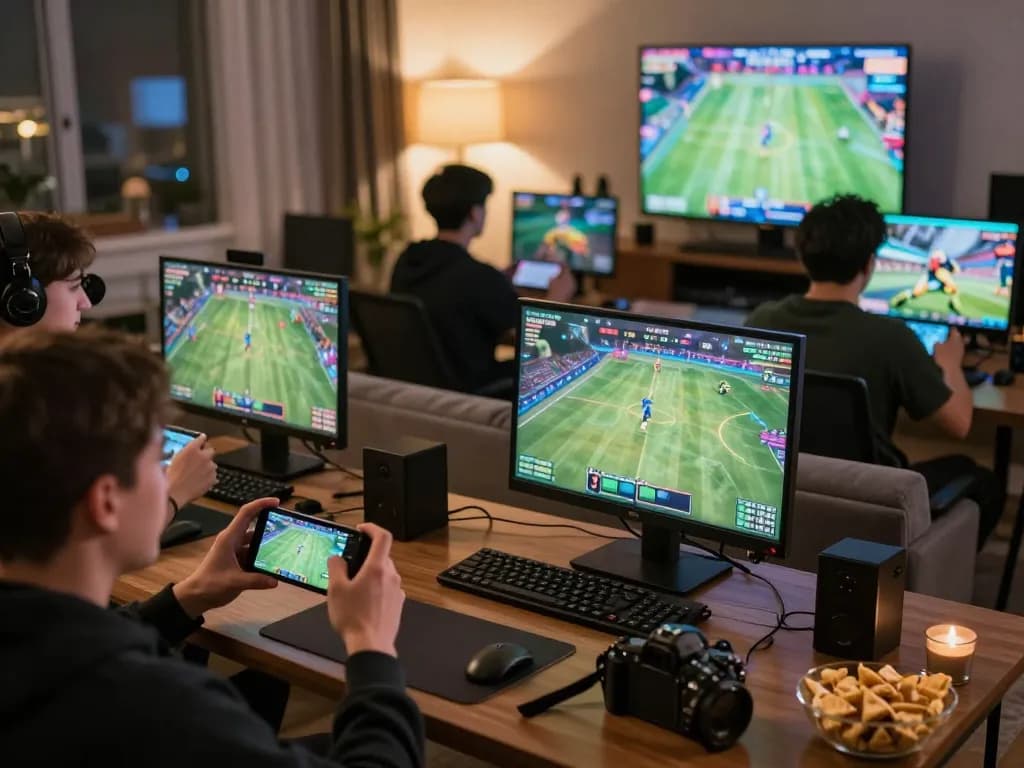 Players engaging in sports betting with 8xbet app on mobile devices showcasing excitement and strategic gameplay