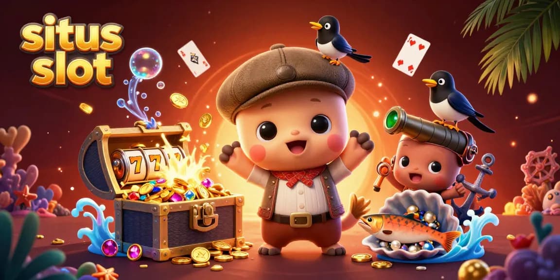 Exciting situs slot scene featuring animated characters and vibrant casino elements.