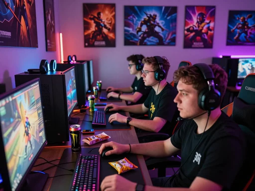 Engaged players enjoying web sunwin gaming experience with dynamic setups and competitive atmosphere.