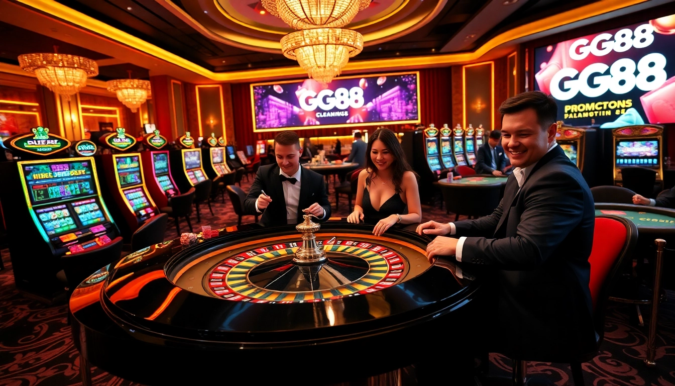 Experience the excitement of GG88 with players enjoying luxurious casino games.