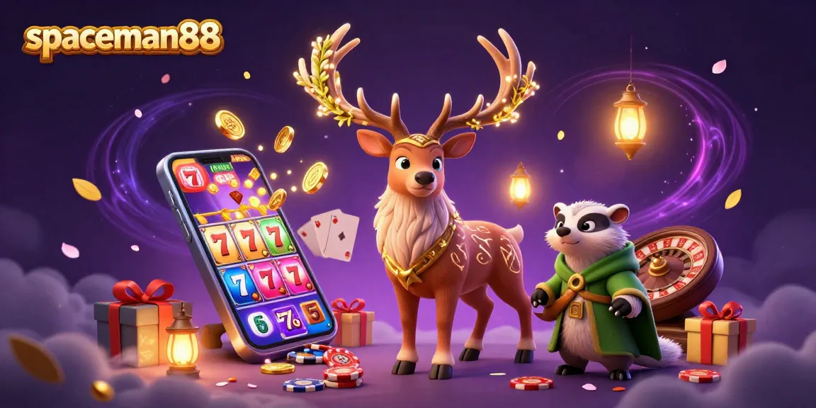 Spin alongside the spaceman88 as the stag and wise badger unveil rich casino elements.