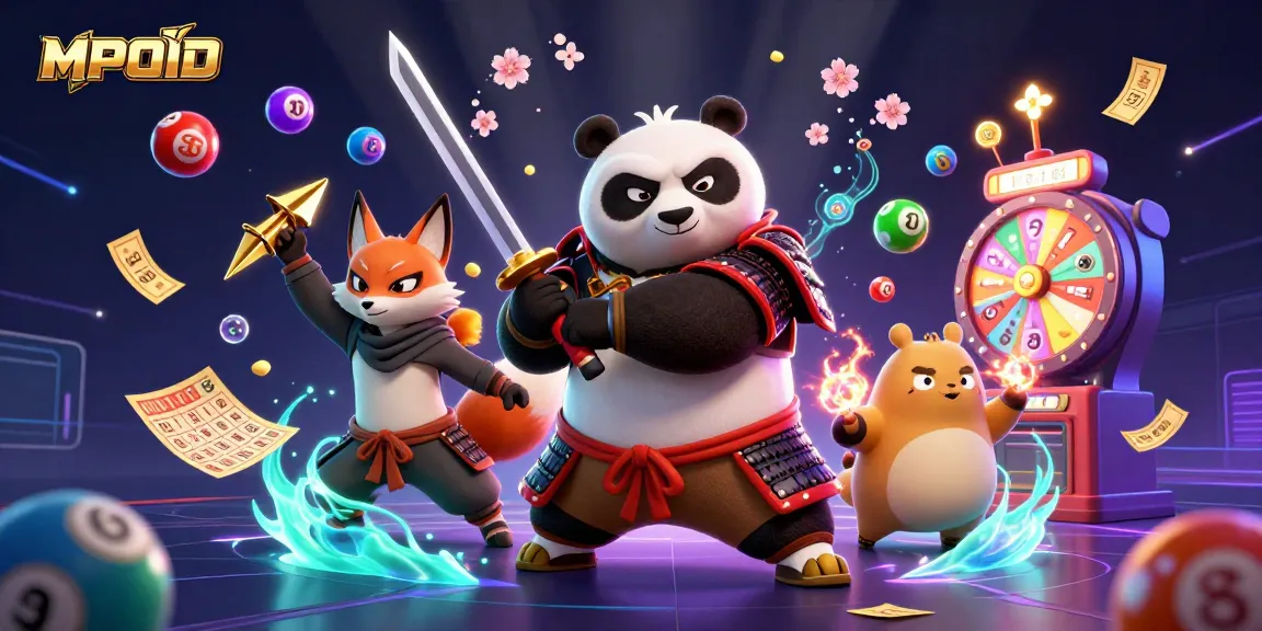 Experience thrilling wins with MPOID, featuring vibrant lottery elements and dynamic characters.