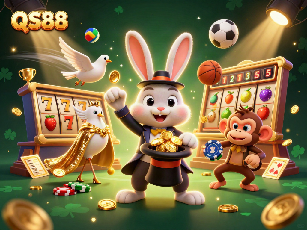 Experience thrilling wins at QS88 with a magician and interactive casino elements!