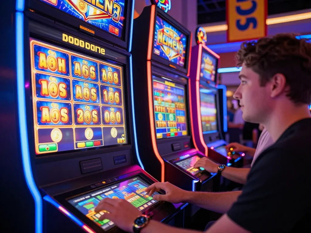 Exciting SLOT GACOR gaming scene capturing a player enjoying vibrant digital slot games.