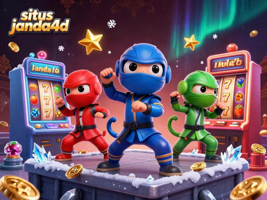 Tim ninja chameleon situs janda4d melakukan aksi di slot mesin, siap menang besar.