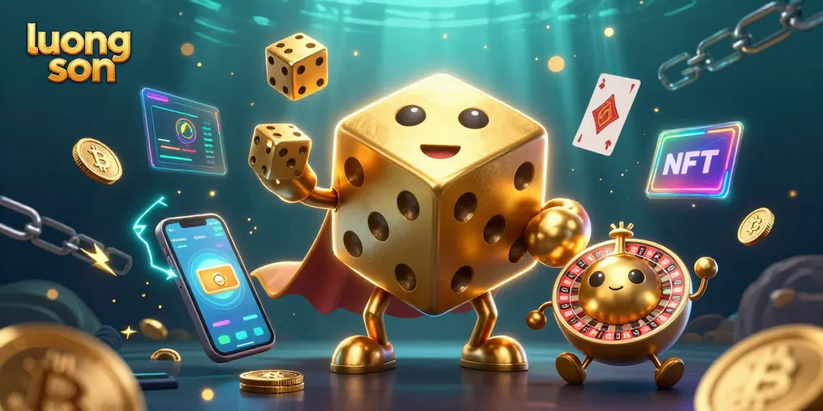 Watch luong son gaming come alive with colorful characters and dazzling coins in this captivating casino illustration.