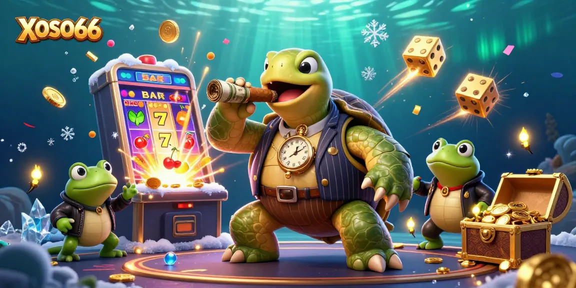 XOSO66 - Experience thrilling jackpots with cartoon characters and vibrant casino elements.