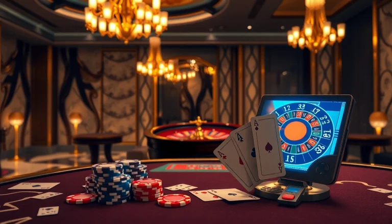 Engaged players experiencing the excitement of MM88 casino games at a luxurious table.