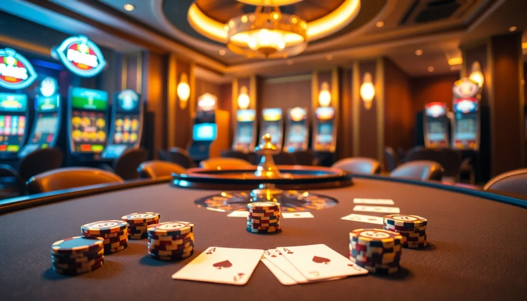 BEM88 gaming experience showcasing poker chips, cards, and roulette wheel excitement.