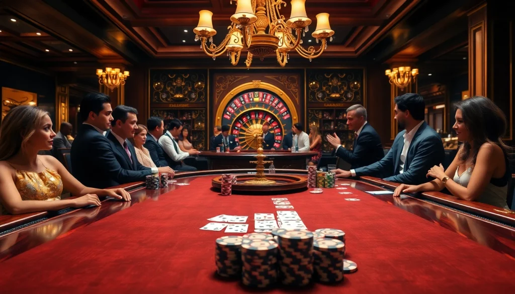 Experience exciting high-stakes poker at 6FF casino with vibrant chips and expert dealers.