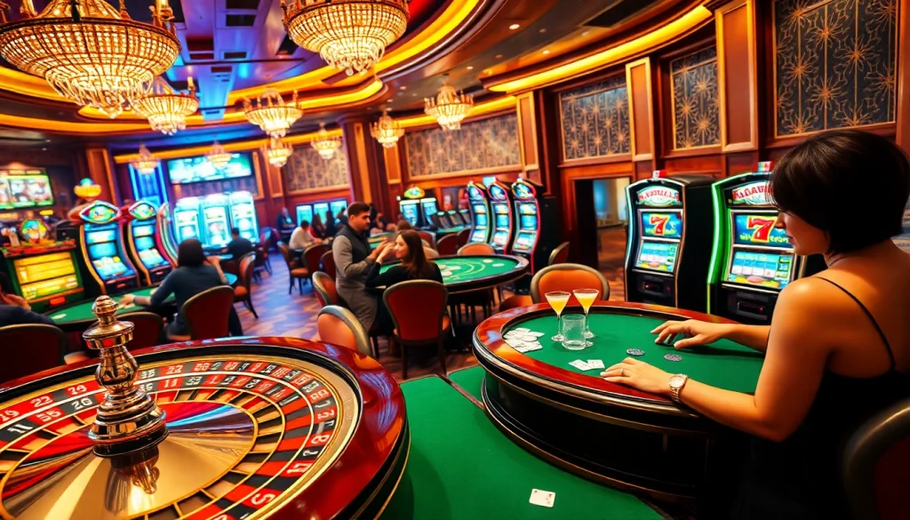 Players celebrating big wins at TG88 casino with vibrant slot machines and betting tables