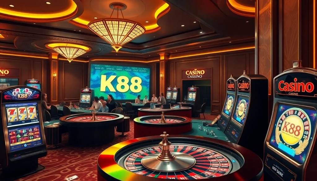 K88 offers thrilling casino experiences with vibrant tables, roulette, and exciting gameplay.