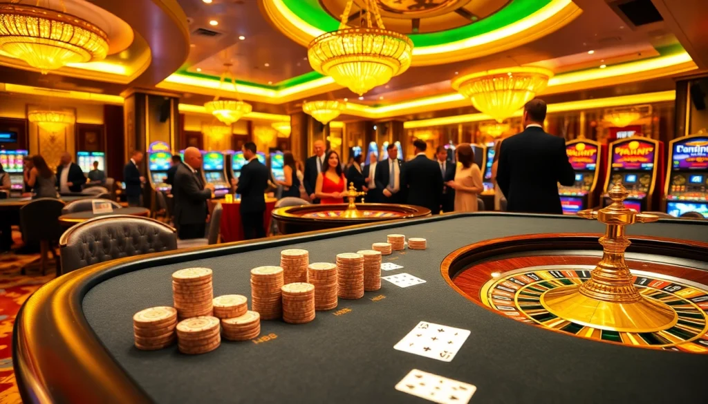 Experience thrilling gameplay with HB88 at an elegant casino table setting.