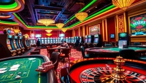 Play exciting games at 88i com with vibrant casino tables, poker chips, and slot machines.