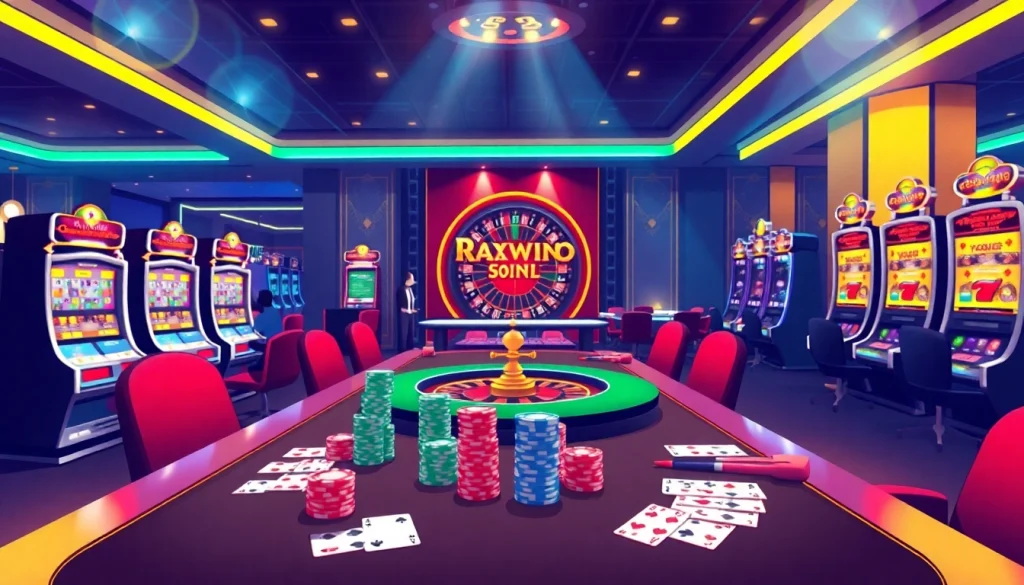 Players winning big at 98win's vibrant online casino with poker and blackjack tables.