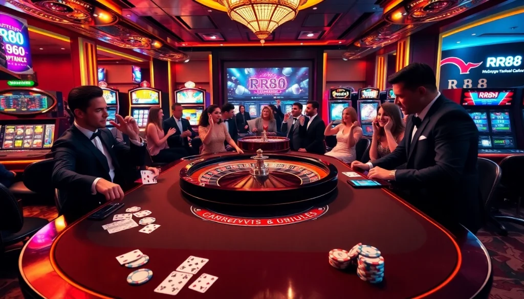 Experience thrilling gameplay at https://rr88.gratis/ with exciting casino tables and vibrant gambling visuals.