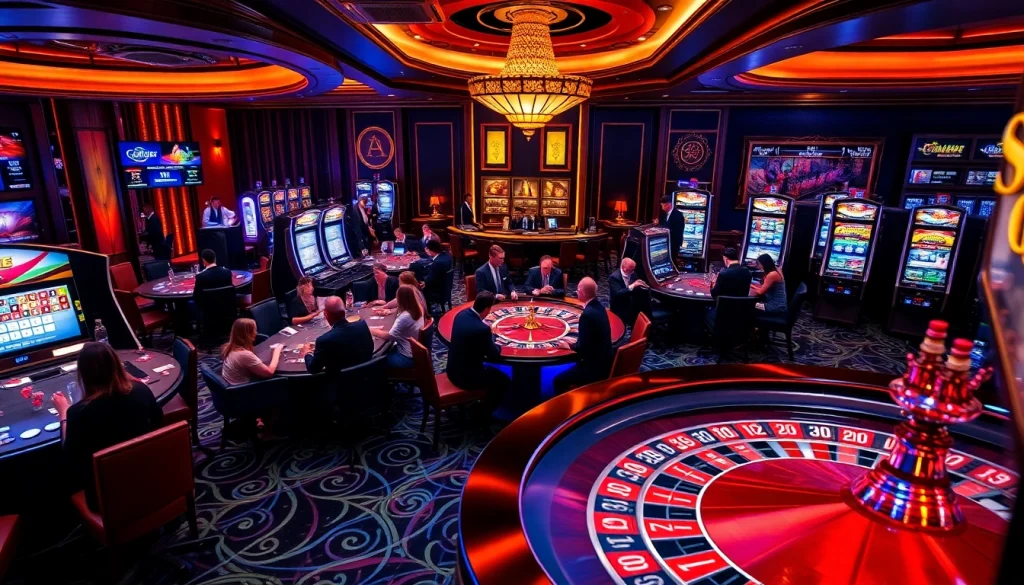 SODO Casino offers thrilling gaming experiences with vibrant tables, excited players, and elegant ambiance.