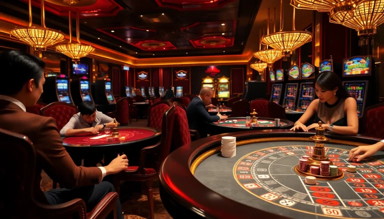 Experience the thrill of Bin88 with exciting gambling tables and vibrant slot machines.